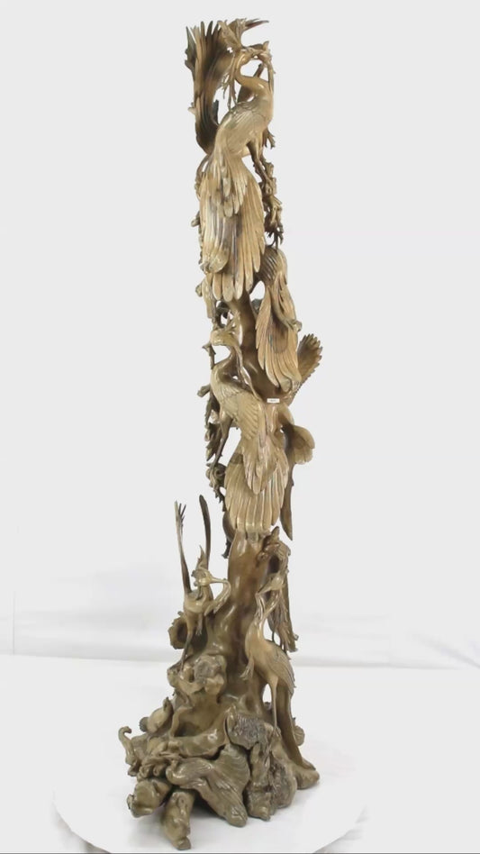 Handcrafted Wooden Wildlife Sculpture SPL029
