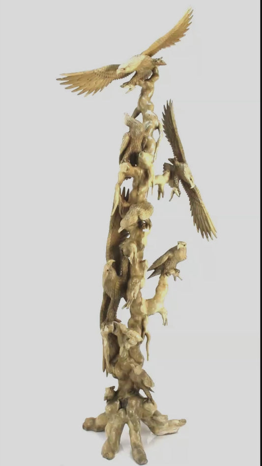 Handcrafted Wooden Wildlife Sculpture SPL033